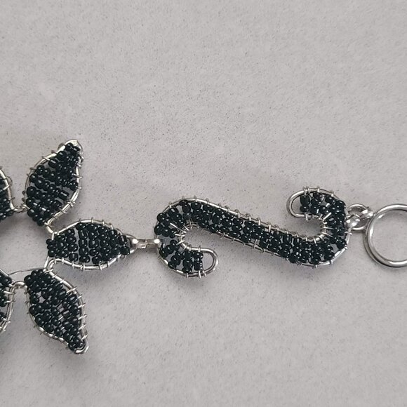 Handmade Beaded Black Bracelet - Picture 2 of 5